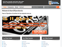 Tablet Screenshot of hoursofoperation.biz